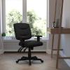 Flash Furniture Cole Mid-Back Black LeatherSoft Multifunction Swivel Ergonomic Task Office Chair(Contemporary)
