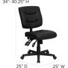 Flash Furniture Cole Mid-Back Black LeatherSoft Multifunction Swivel Ergonomic Task Office Chair(Without Arms)