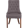 Flash Furniture HERCULES Paddington Series Grey Fabric Tufted Chair(Gray Fabric)
