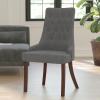 Flash Furniture HERCULES Paddington Series Grey Fabric Tufted Chair(Gray Fabric)