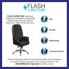 Flash Furniture Hansel High Back Traditional Tufted White LeatherSoft Multifunction Executive Swivel Ergonomic Office Chair with Arms(Black)