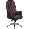 Flash Furniture Hansel High Back Traditional Tufted White LeatherSoft Multifunction Executive Swivel Ergonomic Office Chair with Arms(Burgundy)