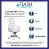 Flash Furniture Hansel High Back Traditional Tufted White LeatherSoft Multifunction Executive Swivel Ergonomic Office Chair with Arms(White)