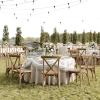 Flash Furniture Hercules Commercial Indoor/Outdoor Cross Back Chair, Wood Look, Weather-Resistant, Lightweight Design, Versatile Use, Light Oak(Chestnut)
