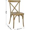 Flash Furniture Hercules Commercial Indoor/Outdoor Cross Back Chair, Wood Look, Weather-Resistant, Lightweight Design, Versatile Use, Light Oak(Chestnut)