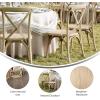Flash Furniture Hercules Commercial Indoor/Outdoor Cross Back Chair, Wood Look, Weather-Resistant, Lightweight Design, Versatile Use, Light Oak(Light Oak)