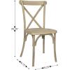 Flash Furniture Hercules Commercial Indoor/Outdoor Cross Back Chair, Wood Look, Weather-Resistant, Lightweight Design, Versatile Use, Light Oak(Light Oak)