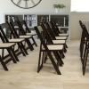 Flash Furniture Hercules Series Chocolate Wood Folding Chair with Vinyl Padded Seat [XF-2903-CHOC-WOOD-GG]