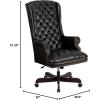 Flash Furniture High Back Traditional Fully Tufted Black LeatherSoft Executive Swivel Ergonomic Office Chair with Arms(Black)