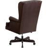Flash Furniture High Back Traditional Tufted Brown LeatherSoft Executive Ergonomic Office Chair with Oversized Headrest & Nail Trim Arms(Brown)
