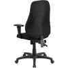 Flash Furniture Hughes High Back Black Fabric Multifunction Swivel Ergonomic Task Office Chair with Adjustable Arms(Contemporary)