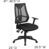 Flash Furniture Ivan High Back Black Mesh Multifunction Swivel Ergonomic Task Office Chair with Adjustable Arms
