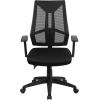 Flash Furniture Ivan High Back Black Mesh Multifunction Swivel Ergonomic Task Office Chair with Adjustable Arms
