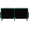 Flash Furniture Sophia Premium Split Back Sofa Futon – Emerald Green Velvet Upholstery – Solid Wood Legs – Convertible Sleeper Couch for Small Spaces(Emerald)