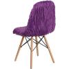 Flash Furniture Zula 4 Pack Shaggy Dog Purple Accent Chair(Purple)