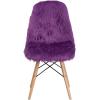 Flash Furniture Zula 4 Pack Shaggy Dog Purple Accent Chair(Purple)