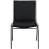 Flash Furniture 4 Pack HERCULES Series Heavy Duty Navy Blue Dot Fabric Stack Chair(Black Vinyl)