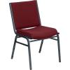 Flash Furniture 4 Pack HERCULES Series Heavy Duty Navy Blue Dot Fabric Stack Chair(Burgundy Patterned Fabric)