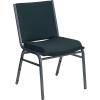 Flash Furniture 4 Pack HERCULES Series Heavy Duty Navy Blue Dot Fabric Stack Chair(Green Patterned Fabric)