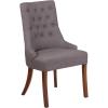 Flash Furniture HERCULES Paddington Series Grey Fabric Tufted Chair(Gray Fabric)
