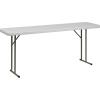 Flash Furniture Kathryn 6-Foot Plastic Folding Training Table Set with 2 Crown Back Stack Chairs