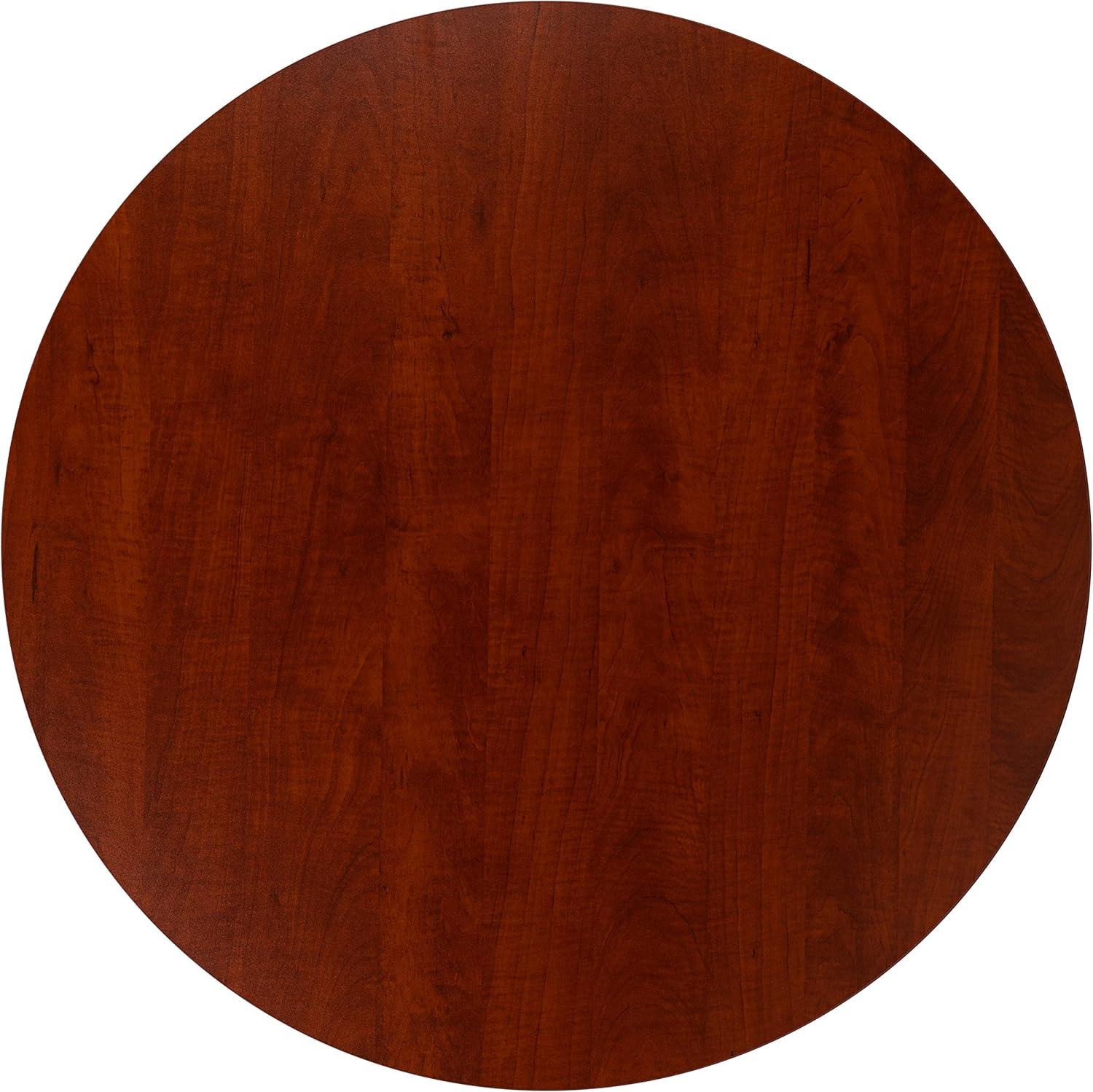 image:imageFlash Furniture Chapman 36 Round Multipurpose Conference Table Business Meeting Table for Office and Conference Rooms Rustic GrayCherry