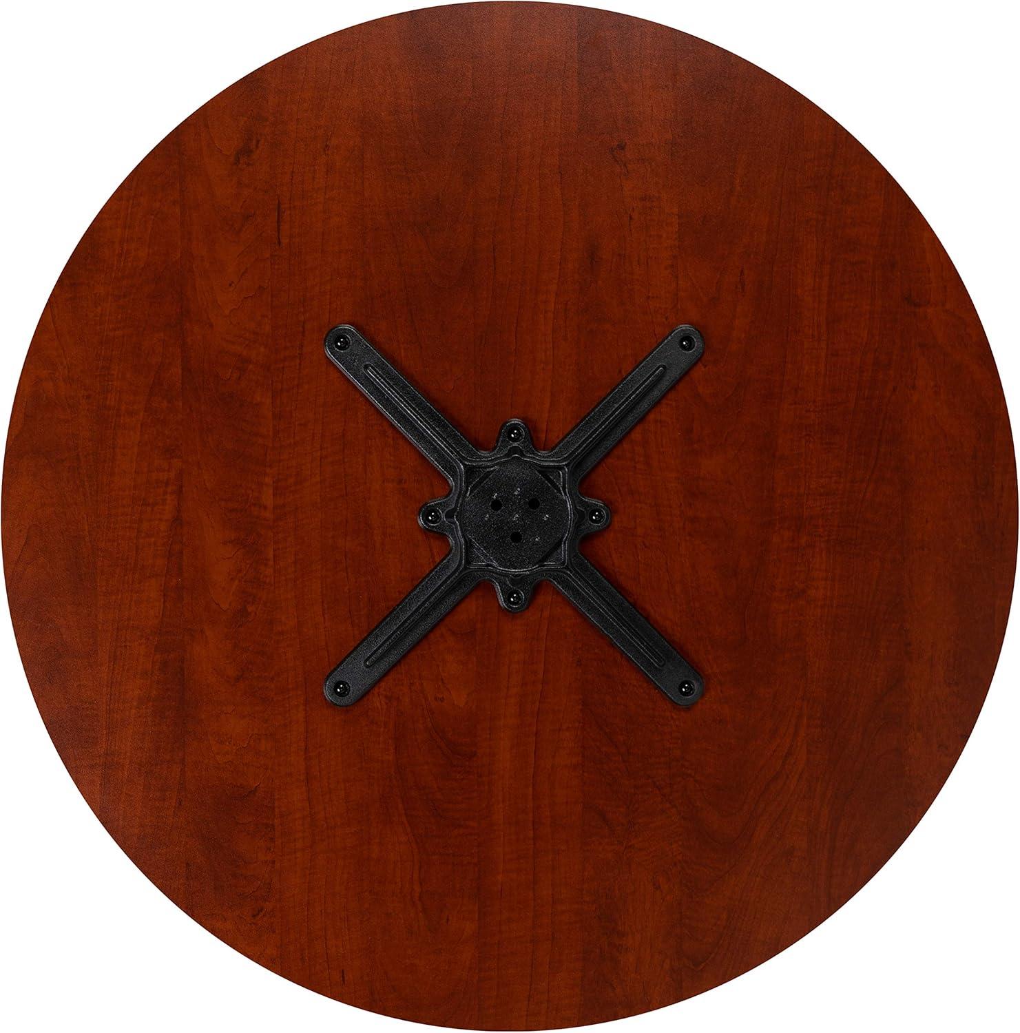 image:imageFlash Furniture Chapman 36 Round Multipurpose Conference Table Business Meeting Table for Office and Conference Rooms Rustic GrayCherry