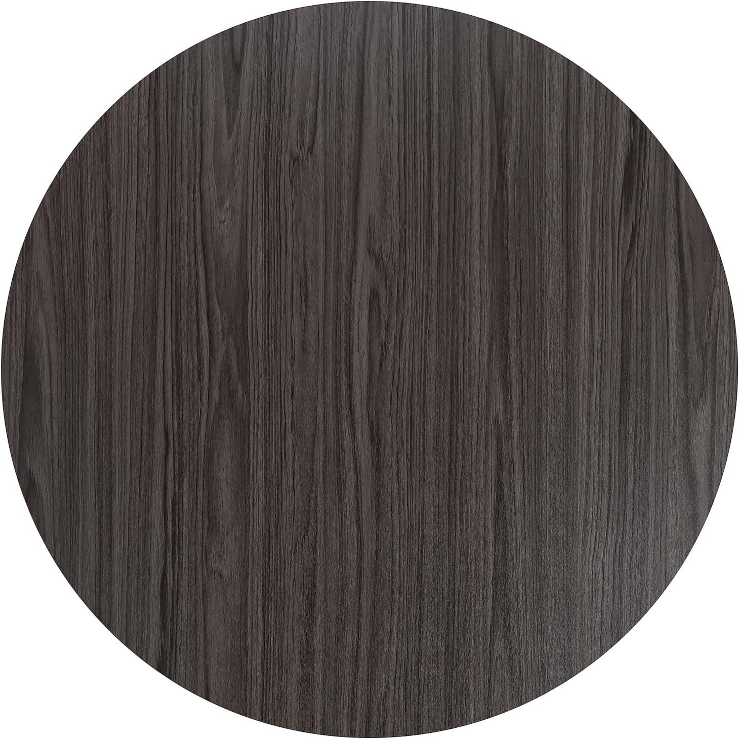 image:imageFlash Furniture Chapman 36 Round Multipurpose Conference Table Business Meeting Table for Office and Conference Rooms Rustic GrayRustic Gray