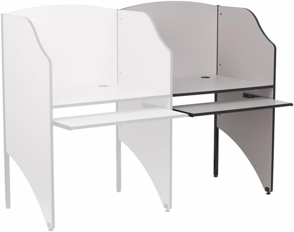 image:imageFlash Furniture Jordan AddOn Study Carrel in Nebula Grey FinishNebula Grey
