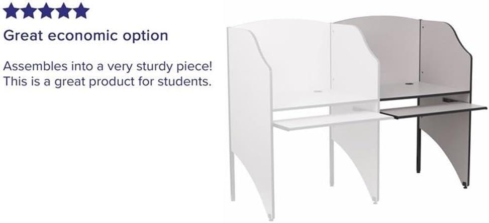 image:imageFlash Furniture Jordan AddOn Study Carrel in Nebula Grey FinishNebula Grey