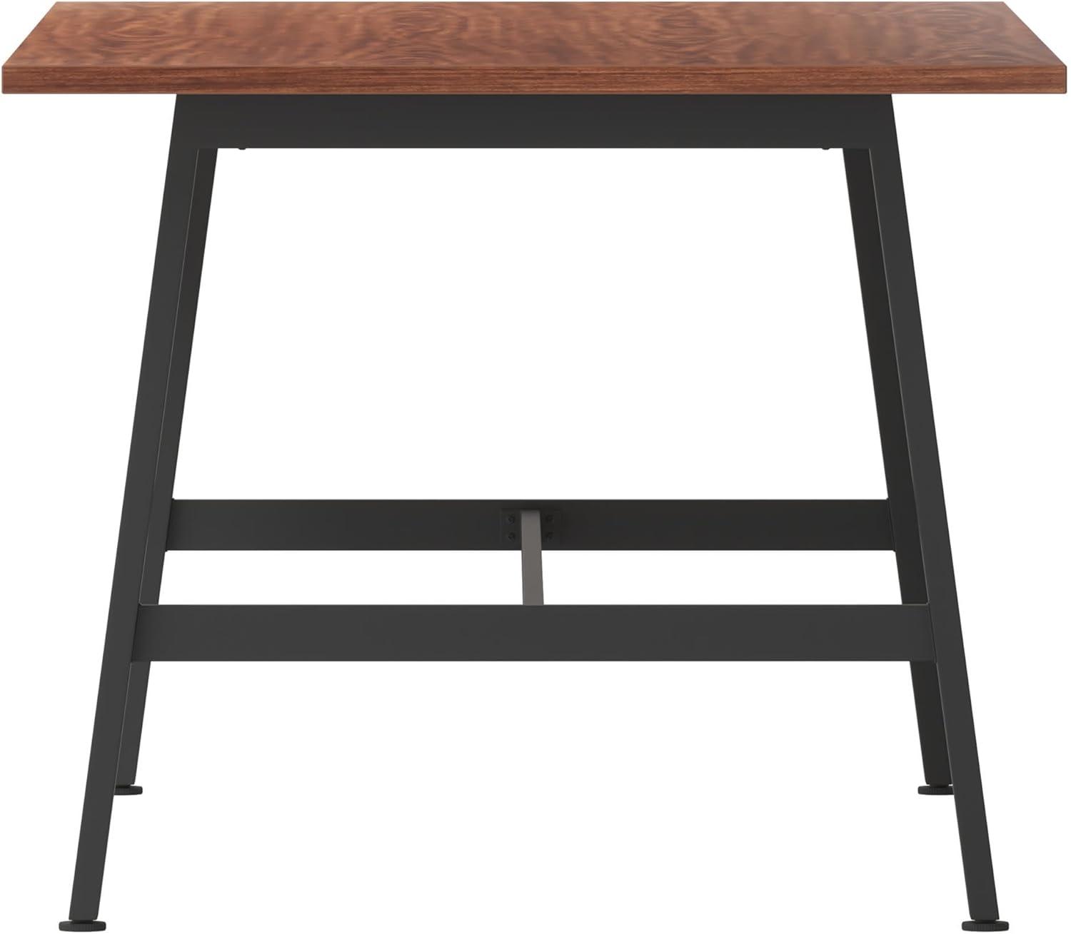 image:imageFlash Furniture Redmond Conference Table with AFrame Base Commercial Water and Scratch Resistant Laminate Finish PVC Edge Heavy Duty Steel Frame 72x36 WalnutWalnut