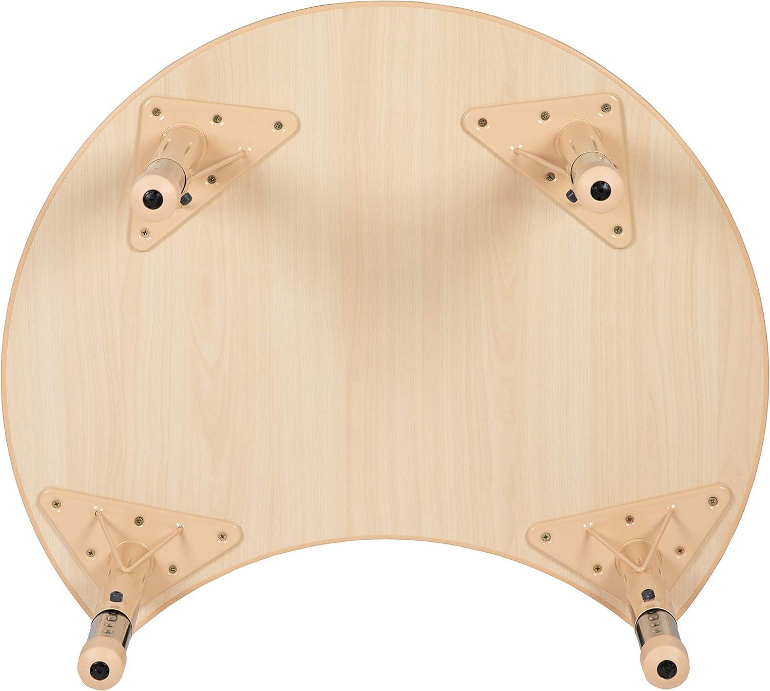 image:imageFlash Furniture Wren 25125W x 355L Crescent Natural Plastic Height Adjustable Activity Table