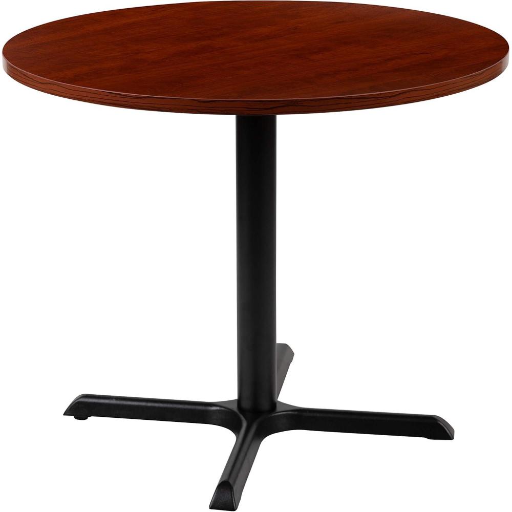 image:imageFlash Furniture Chapman 36 Round Multipurpose Conference Table Business Meeting Table for Office and Conference Rooms Rustic GrayCherry