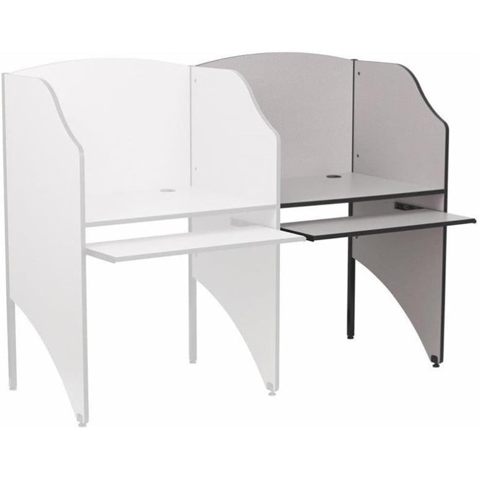 image:imageFlash Furniture Jordan AddOn Study Carrel in Nebula Grey FinishNebula Grey