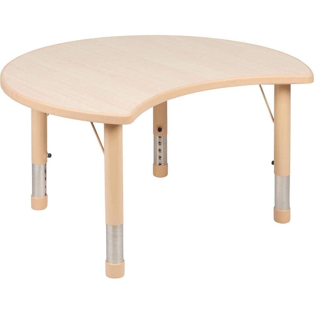 image:imageFlash Furniture Wren 25125W x 355L Crescent Natural Plastic Height Adjustable Activity Table