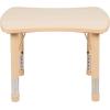 Flash Furniture 21.875”W x 26.625”L Rectangular Blue Plastic Height Adjustable Activity Table with Grey Top(Natural)