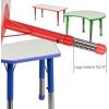 Flash Furniture 21.875”W x 26.625”L Rectangular Blue Plastic Height Adjustable Activity Table with Grey Top(Red)