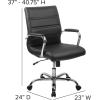Flash Furniture 5 Piece Rustic Gray Oval Conference Table Set with 4 Black and Chrome LeatherSoft Executive Chairs(Rustic Gray)