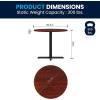 Flash Furniture Chapman 36″ Round Multipurpose Conference Table, Business Meeting Table for Office and Conference Rooms, Rustic Gray(Cherry)