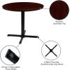 Flash Furniture Chapman 36″ Round Multipurpose Conference Table, Business Meeting Table for Office and Conference Rooms, Rustic Gray(Mahogany)
