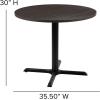 Flash Furniture Chapman 36″ Round Multipurpose Conference Table, Business Meeting Table for Office and Conference Rooms, Rustic Gray(Rustic Gray)