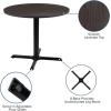 Flash Furniture Chapman 36″ Round Multipurpose Conference Table, Business Meeting Table for Office and Conference Rooms, Rustic Gray(Rustic Gray)