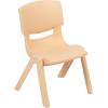 Flash Furniture Emmy 21.875”W x 26.625”L Rectangular Green Plastic Height Adjustable Activity Table Set with 2 Chairs(Natural)