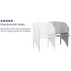 Flash Furniture Jordan Add-On Study Carrel in Nebula Grey Finish(Nebula Grey)