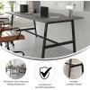Flash Furniture Redmond Conference Table with A-Frame Base, Commercial Water and Scratch Resistant Laminate Finish, PVC Edge, Heavy Duty Steel Frame, 72×36, Walnut(Gray Oak)