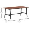 Flash Furniture Redmond Conference Table with A-Frame Base, Commercial Water and Scratch Resistant Laminate Finish, PVC Edge, Heavy Duty Steel Frame, 72×36, Walnut(Walnut)