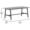 Flash Furniture Redmond Conference Table with A-Frame Base, Commercial Water and Scratch Resistant Laminate Finish, PVC Edge, Heavy Duty Steel Frame, 72×36, Walnut(Gray Oak)