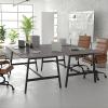 Flash Furniture Redmond Conference Table with A-Frame Base, Commercial Water and Scratch Resistant Laminate Finish, PVC Edge, Heavy Duty Steel Frame, 72×36, Walnut(Gray Oak)