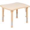 Flash Furniture 21.875”W x 26.625”L Rectangular Blue Plastic Height Adjustable Activity Table with Grey Top(Natural)