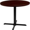 Flash Furniture Chapman 36″ Round Multipurpose Conference Table, Business Meeting Table for Office and Conference Rooms, Rustic Gray(Mahogany)
